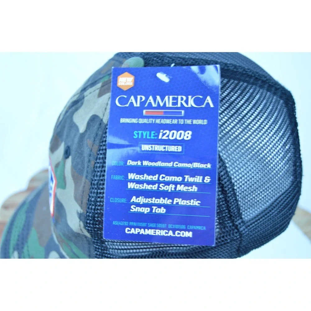 USO - Camo Trucker Hat Snapback Mesh Back Cap